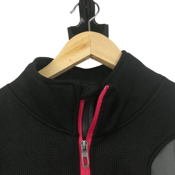 Spyder Mens Raider 2.0 Full Zip Jacket Size XL Black Red Logo Sweater Ribbed - Picture 2 of 14